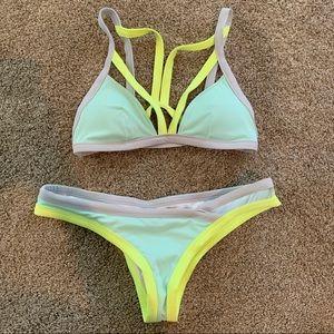 Victoria’s Secret Neon Cutout Cheeky Bikini Set